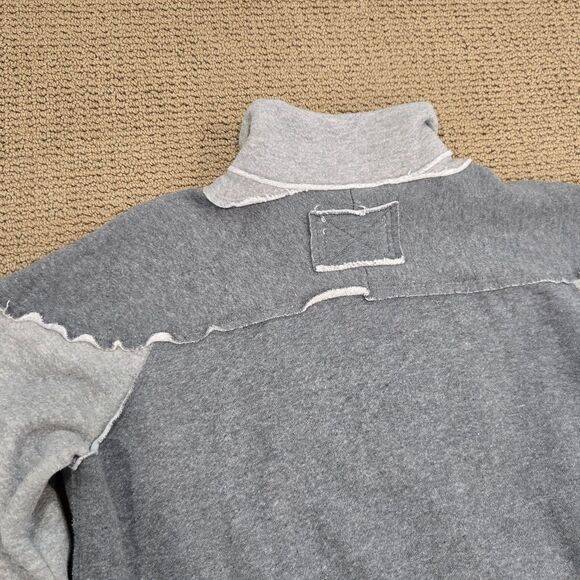 We the Free People Size XS Gray Kassey 1/2 Zip Pullover Oversized sweatshirt - Picture 11 of 12